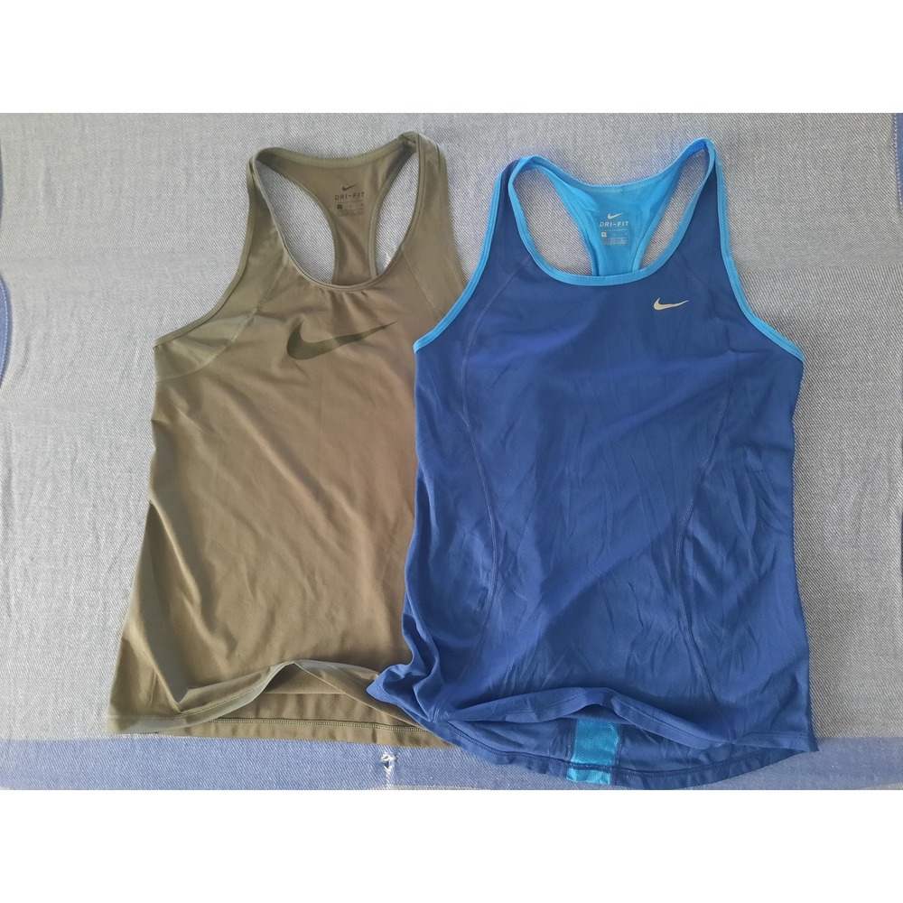 Nike Dri-FIT Racerback Tank Top Bundle 2 Mens Medium Mesh Athletic AT4541-021